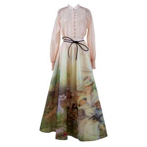 Elegant Designer-Inspired Cream Skirt Set | NWT